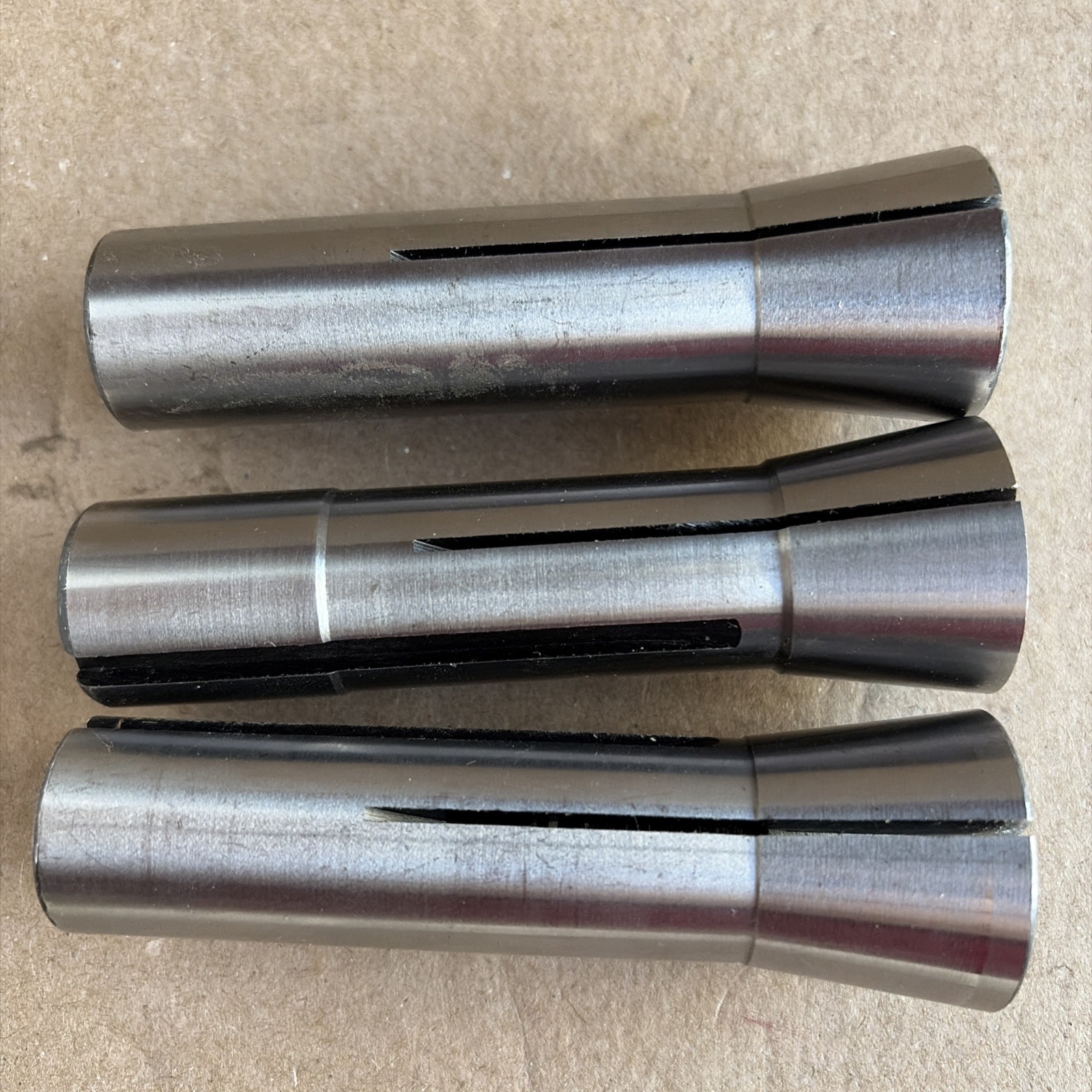 R8 Collet 7 Pc Set 3/16" 5/16" 3/8" 9/16" 5/8" 11/16" 7/8" New Sealed + 3 Used