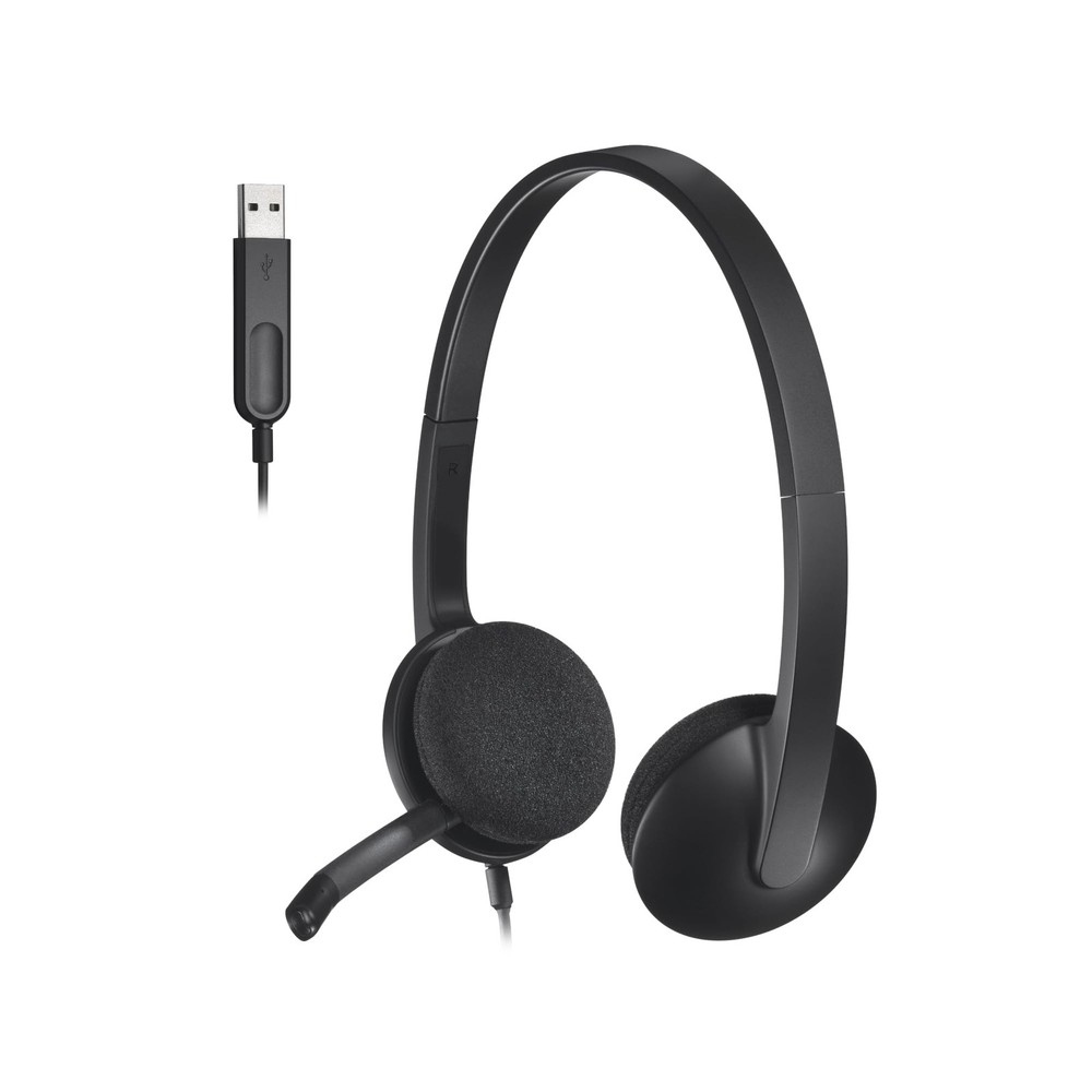 Logitech USB Stereo Headset H340 Black for Windows and Mac