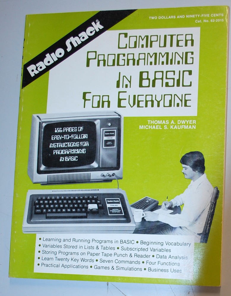 Rare Radio Shack Computer Programming in Basic for Everyone  - ships worldwide!