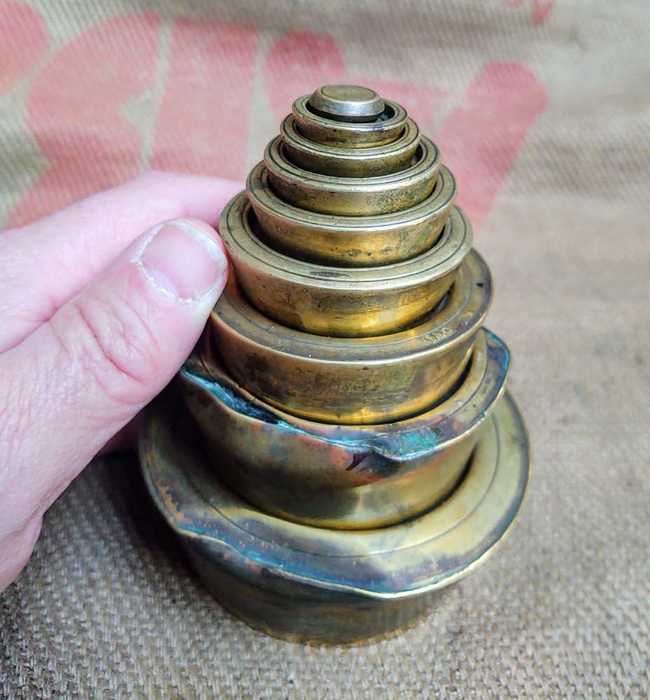 Large Unusual Antique Postal Scale Weights