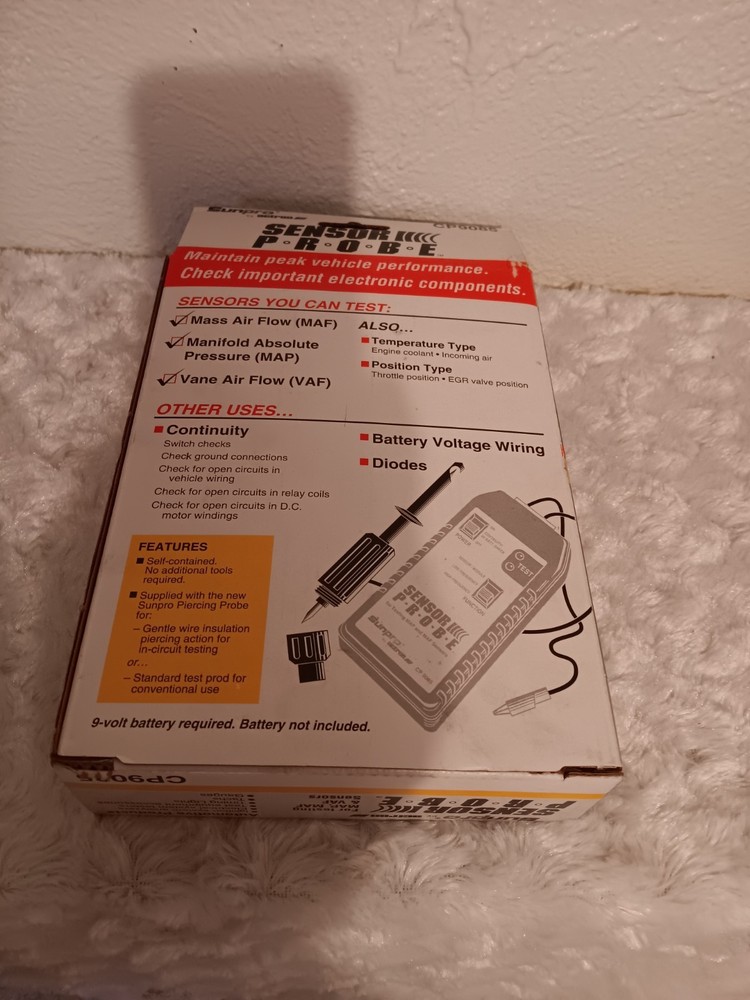 NOS Sunpro Actron III CP 9085 Sensor Probe Map Maf, Vaf Testing Meter ( SEALED)