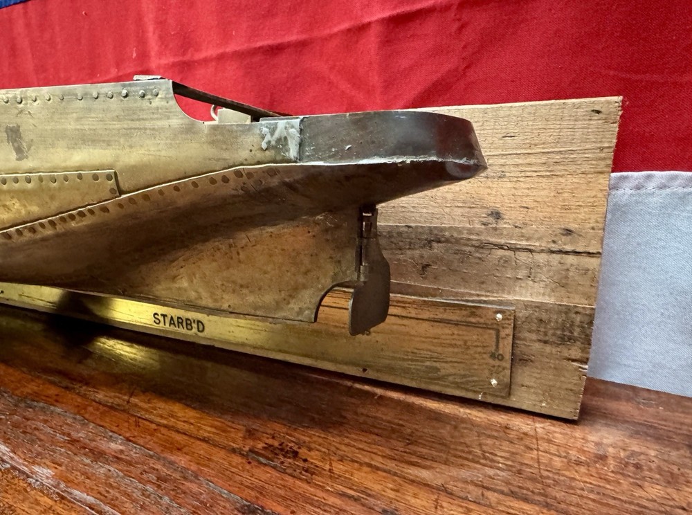 Superb Solid Brass Riveted Ship Builders Wall Mounted Half Hull.c. 1900-30’s