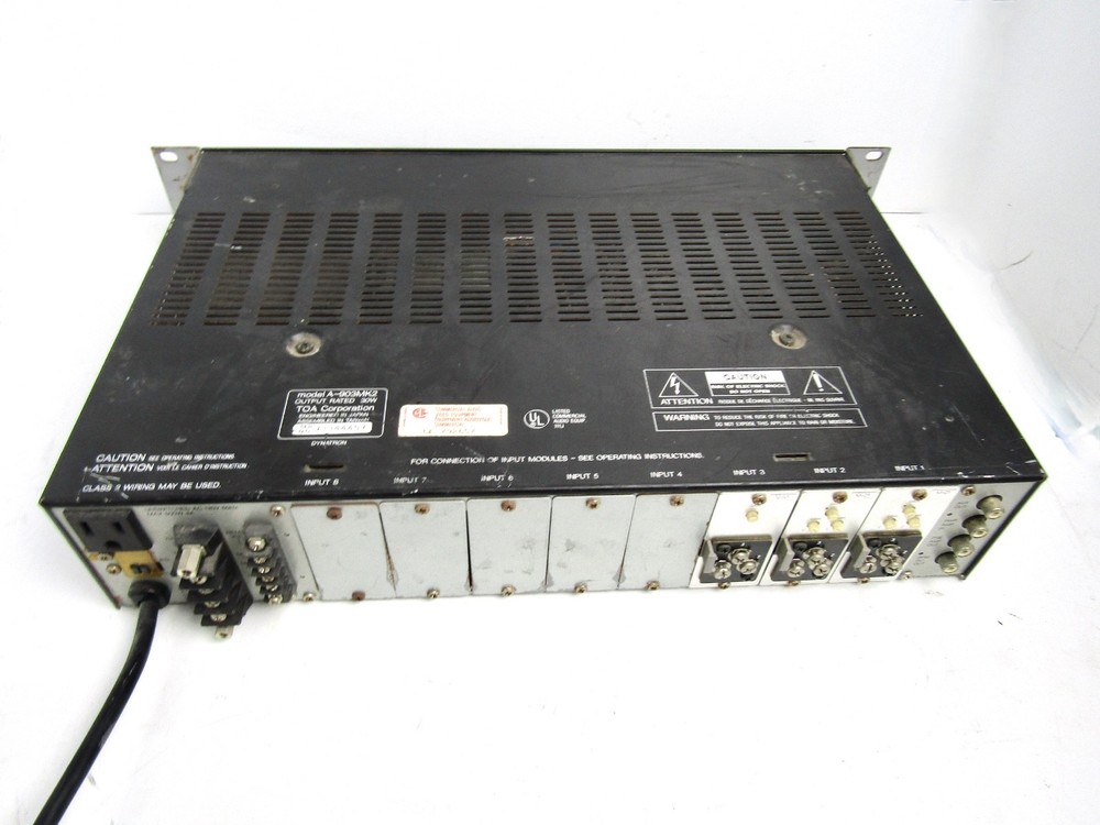 TOA A-903MK2 Mixer Amp with 3 input modules, Rack-mount - Used