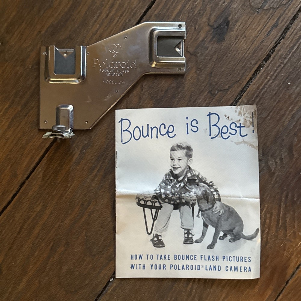 Polaroid Bounce Flash Adapter Bracket #291 Camera Accessory & Instructions