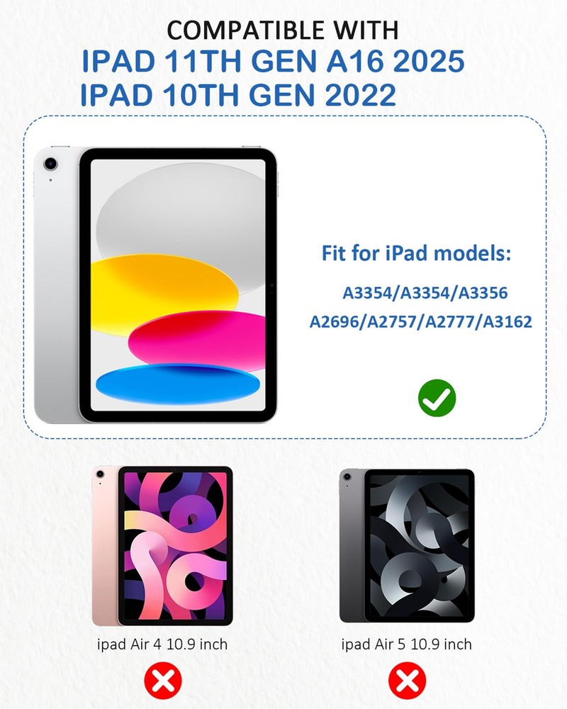 2 Pack Paper Screen Protector for 11th (A16)/10th Generation, Transparent