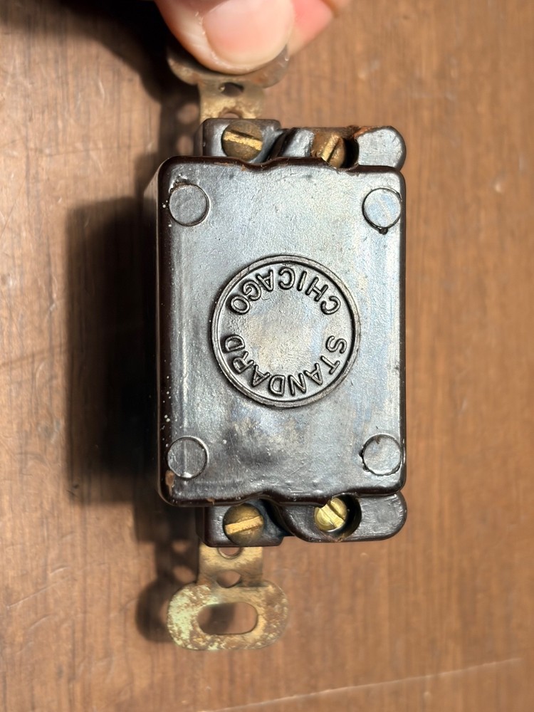 Vintage Push Button Light Switch Single-Pole ON/OFF Chicago standard