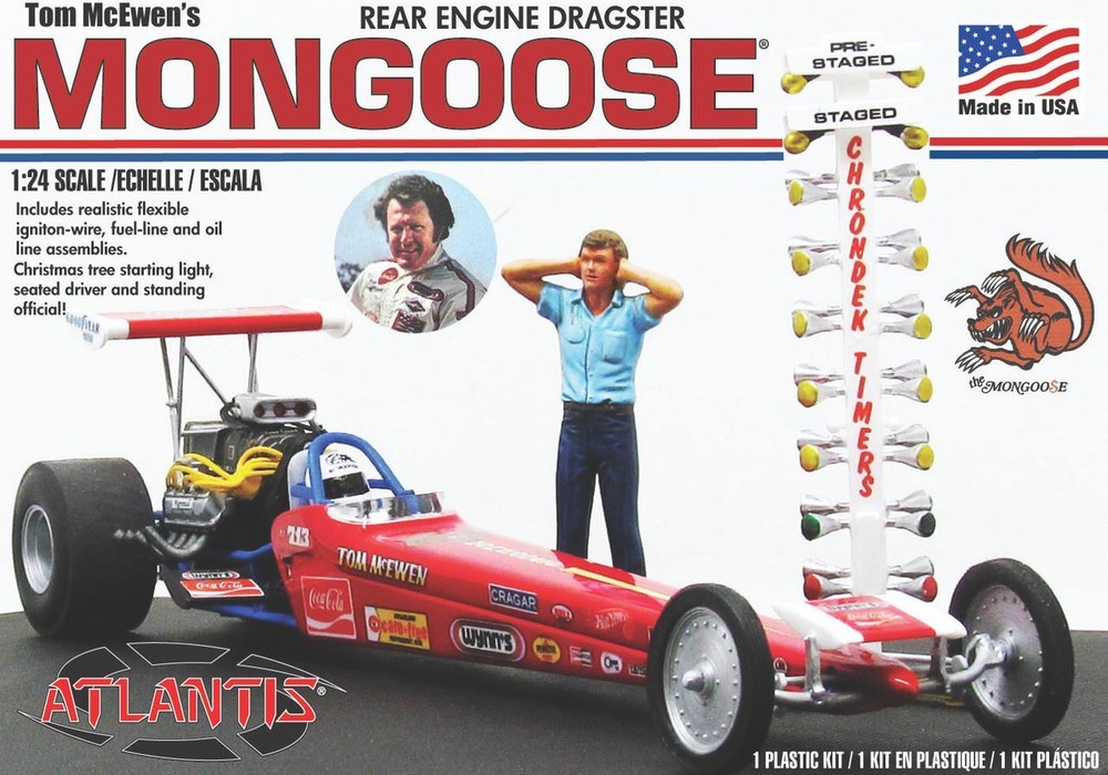 Atlantis Models - 1/24 Tom McEwen Rear Engine Dragster Plastic Model Kit