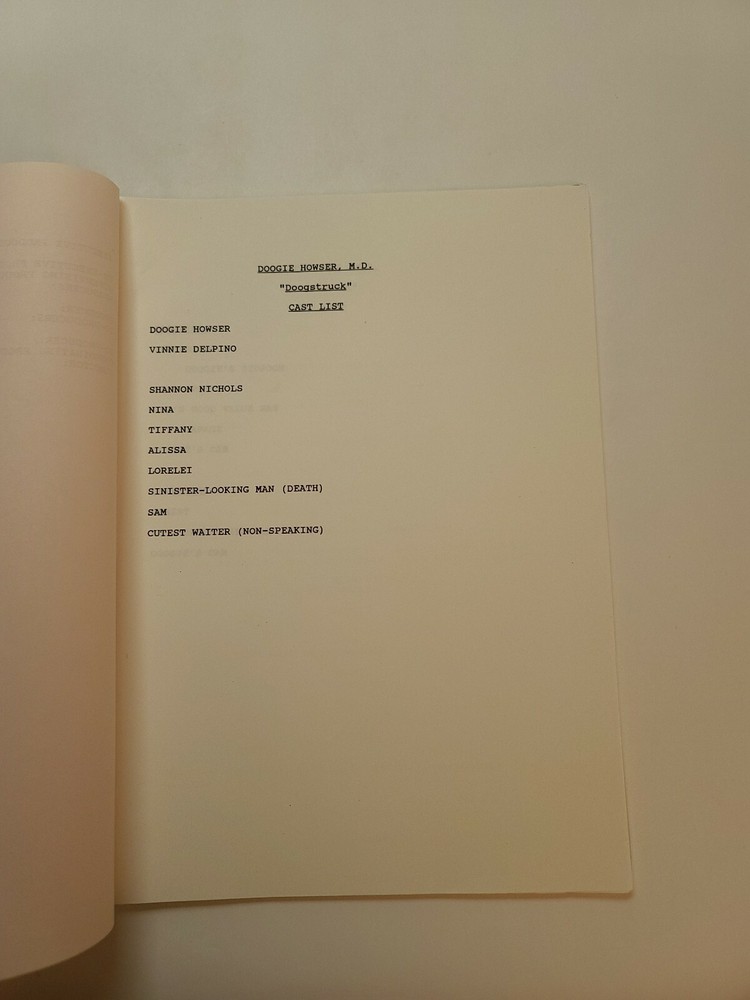 DOOGIE HOWSER, M.D. / Ellen Herman 1991 Script, Neil Patrick Harris "Doogstruck"