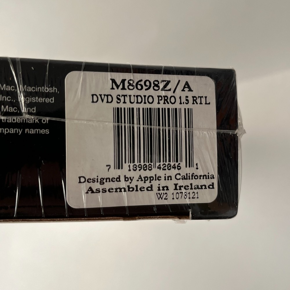 Software Apple DVD Studio Pro 1.5 RTL M8698Z/A © 2002