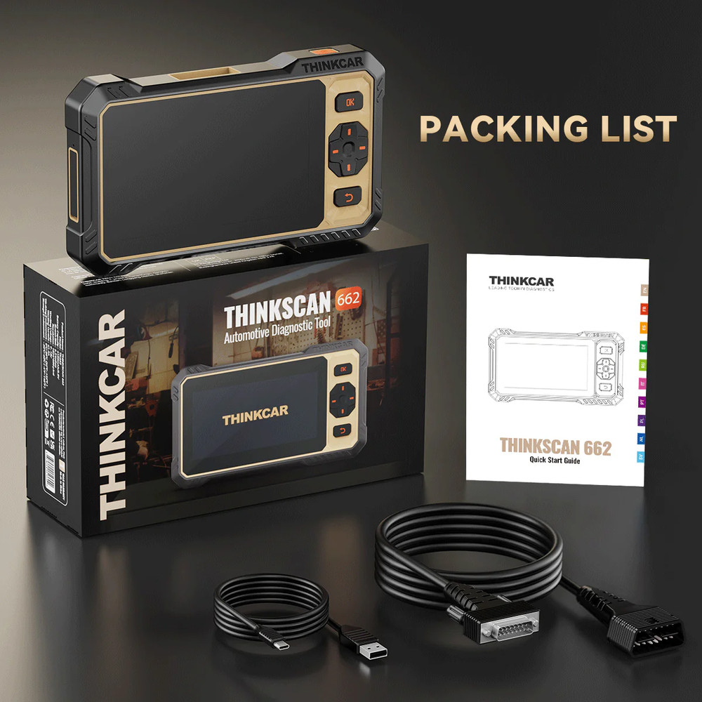Thinkscan 662 Car OBD2 Engine ABS TCM SRS Diagnostic Scanner Tool Active Test US