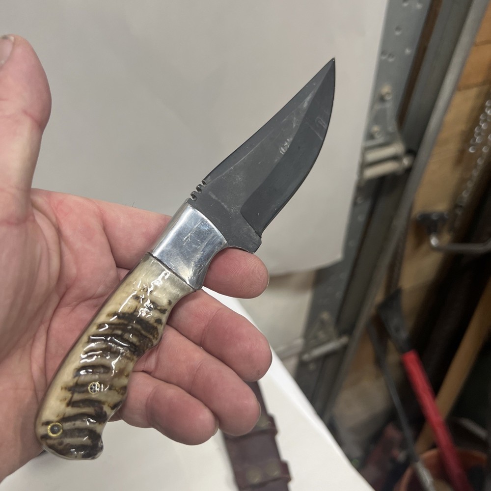 Custom 8.5”Fixed Knife w/ Bone Handle