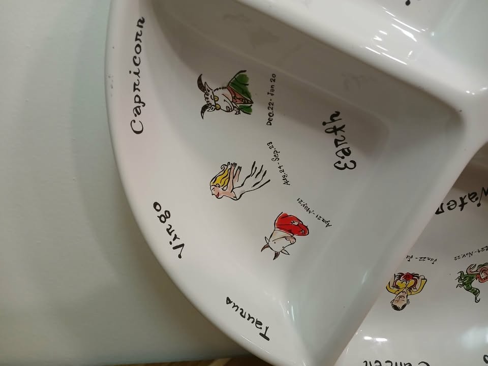 Pottery Barn WHAT YOUR SIGN Sectioned Serving Platter
