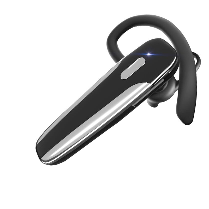 Bluetooth Headset V5.3 - Single-Ear Earpiece with Microphone - Wireless