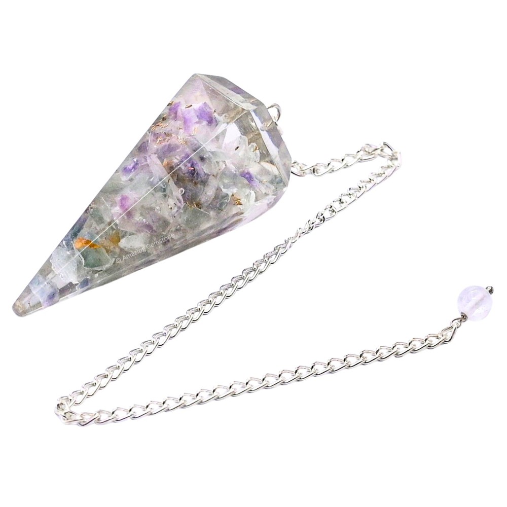 Fluorite Orgone Crystal Pendulums