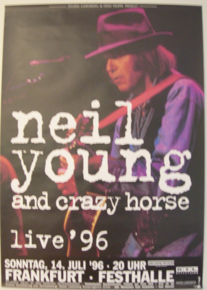 NEIL YOUNG CONCERT TOUR POSTER 1996 BROKEN ARROW