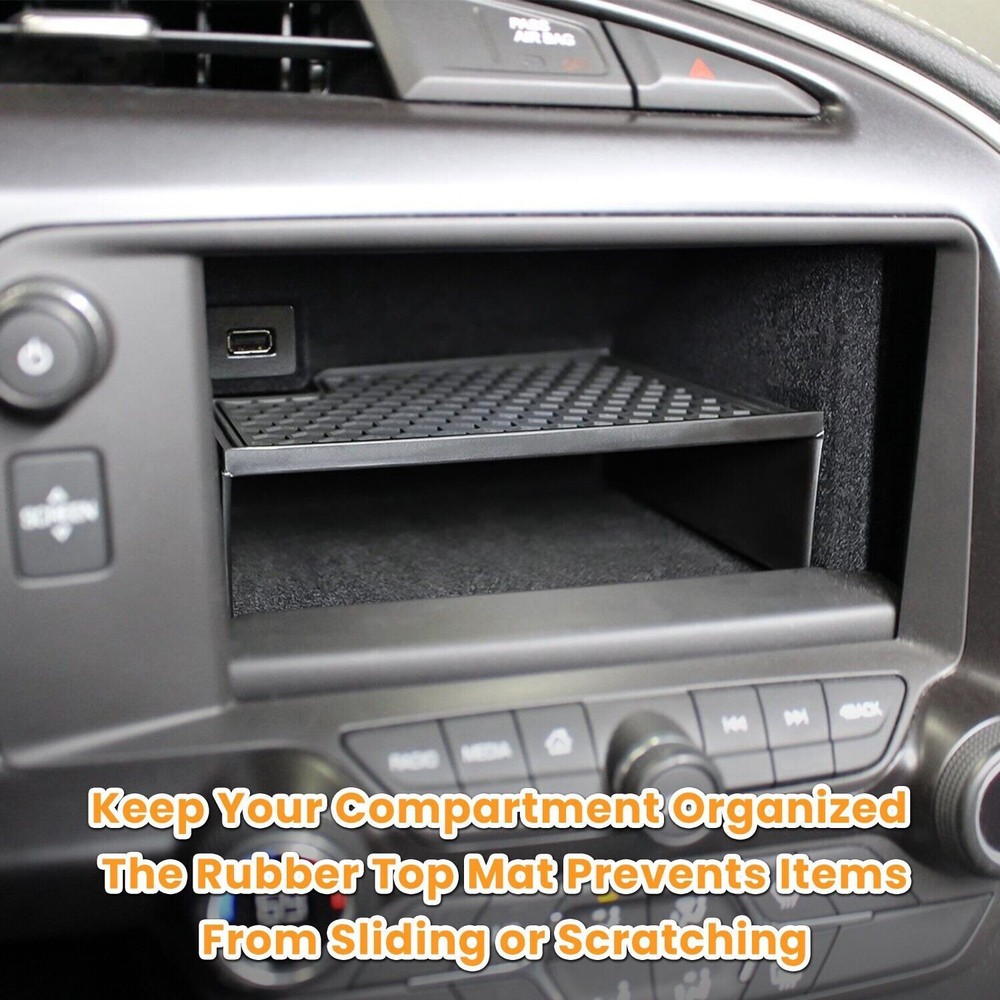 Dashboard Display Storage Bin Tray Holder Compatible for Chevrolet Corvette C7