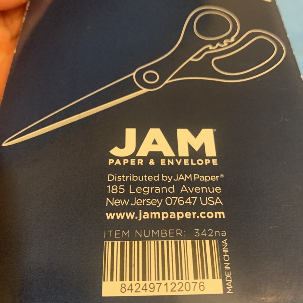 BN Jam Paper HD Multi-Purpose Precision Scissors Stainless Blades 342BL Sealed