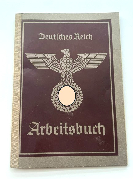 Germany Arbeitsbuch WWII Work Book Log