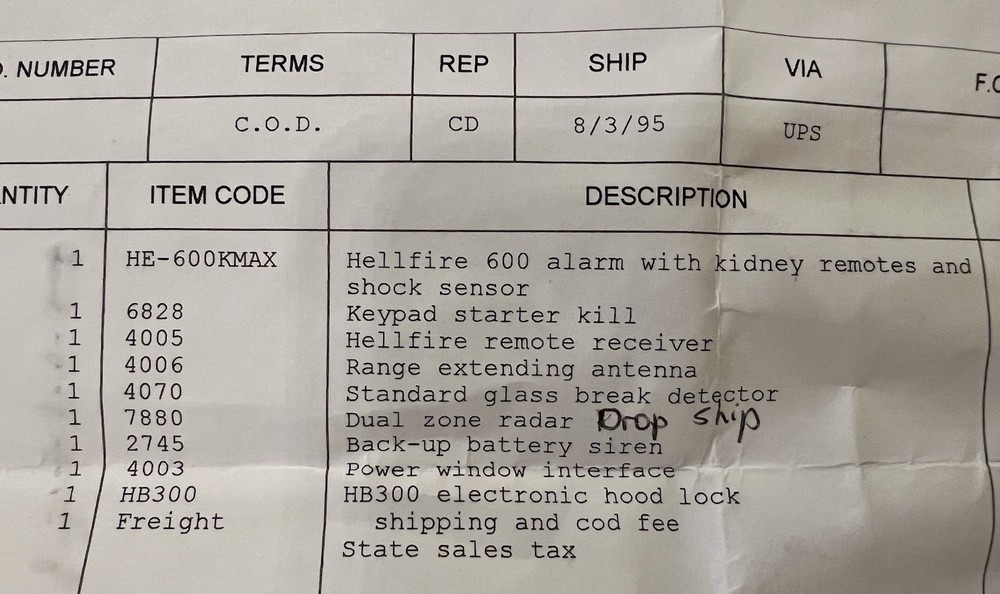 Hellfire HE-600 Car Alarm - Make Offer!