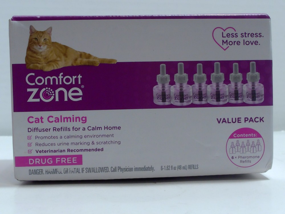 Comfort Zone Multi-Cat Pheromone Formula Diffuser Kit and 6 pk Cat Calming Refil