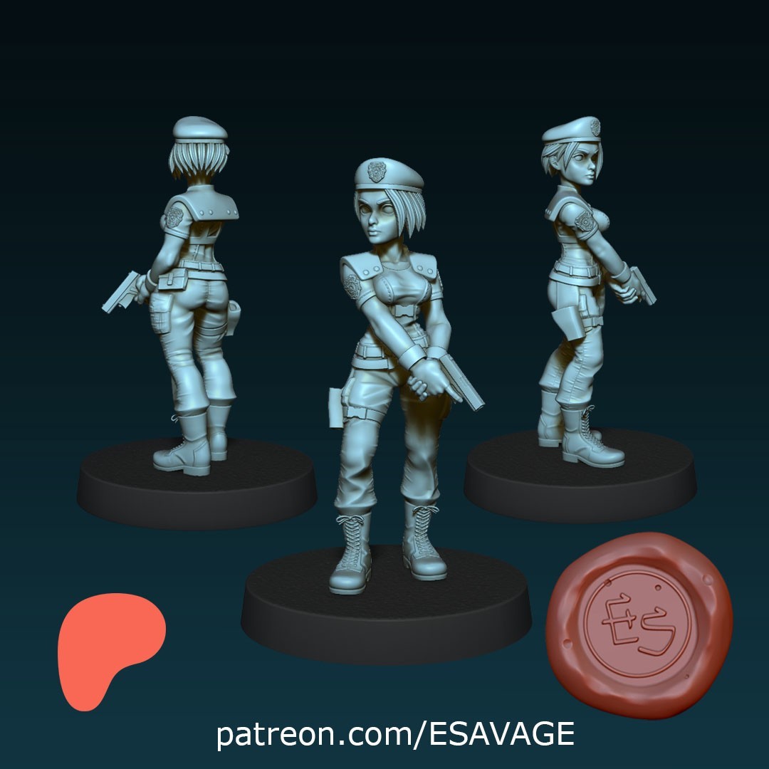 Jill Valentine Resident Evil Miniature Sci-fi Miniature  Anime Figure Tabletop