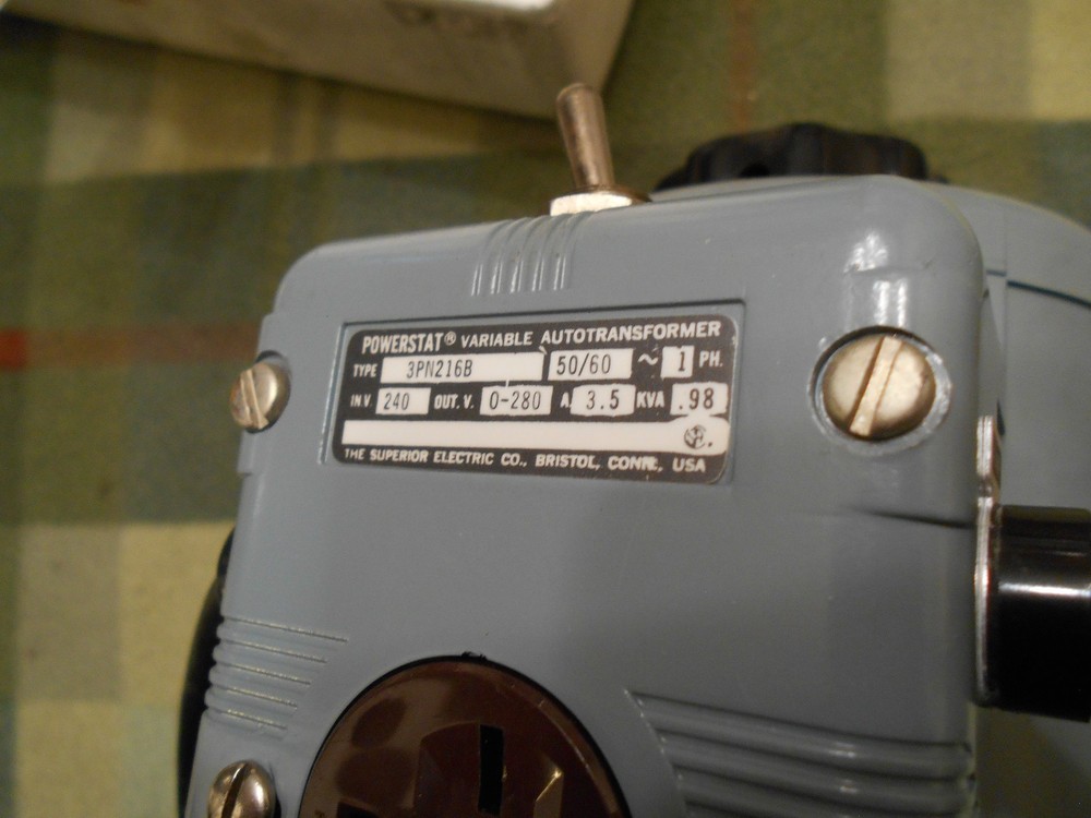 Superior Electric Powerstat 3PN216B Variable Autotransformer