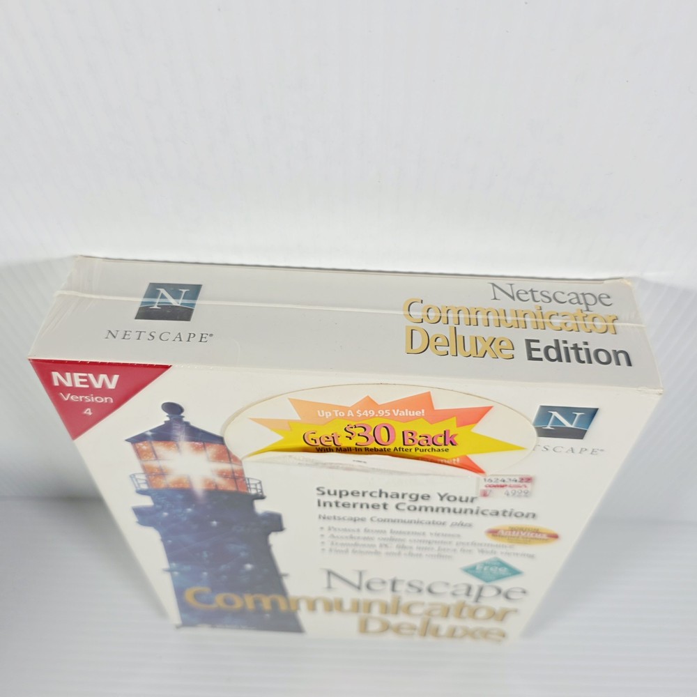 New Netscape Communicator Deluxe - Inet Acc Version 4 Windows PC CD Big Box