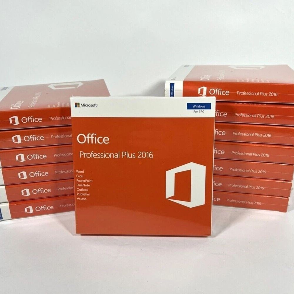 Microsoft Office 2016 Professional Plus DVD (Verified 5 PCs) +Product Key Sealed