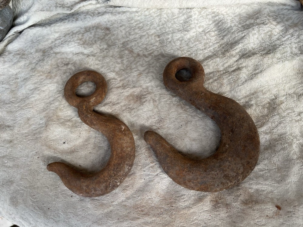 2 Old 6” Long Hooks Good Condition