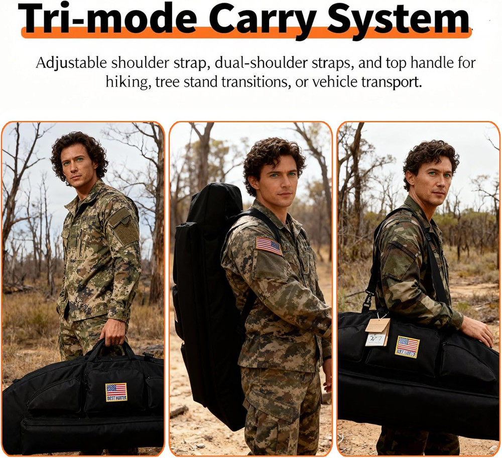 Compound Bow Case - Waterproof Lightweight Soft Padded Bow Case, 3 Multipurpose
