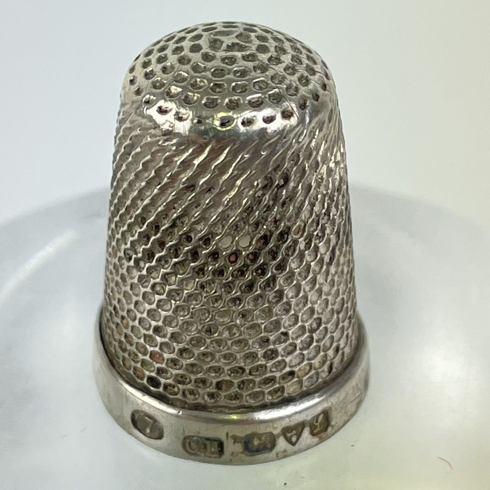 Antique Solid Silver Thimble Size 7 Charles Horner 1911 2.4cm 5.6g