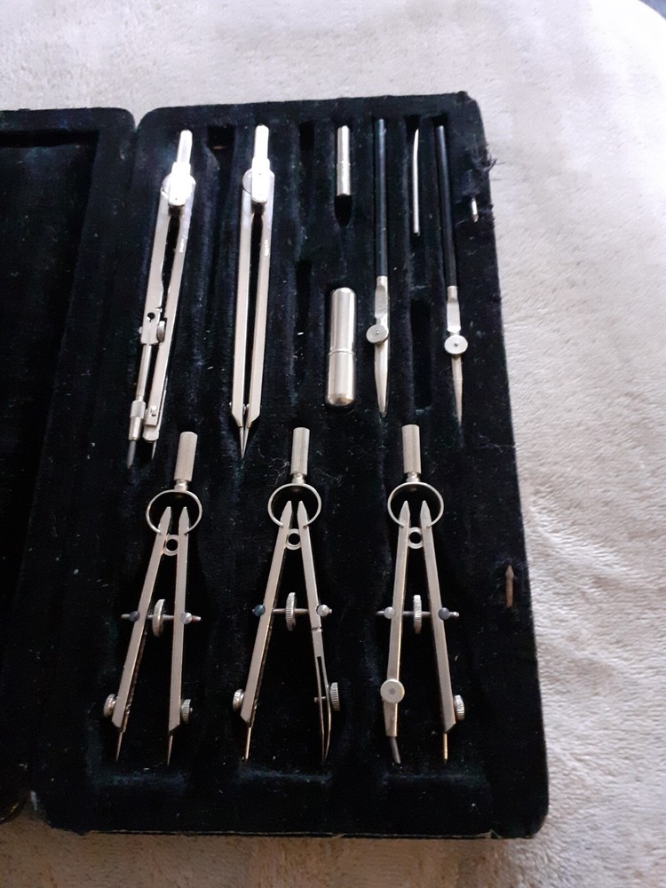 Vintage cased Simplon Technical Drawing Insrument Compass set