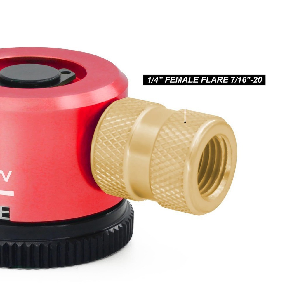 Brass Nitrogen Flow Tool for HVAC Use with Easy Connect and Multiple Modes