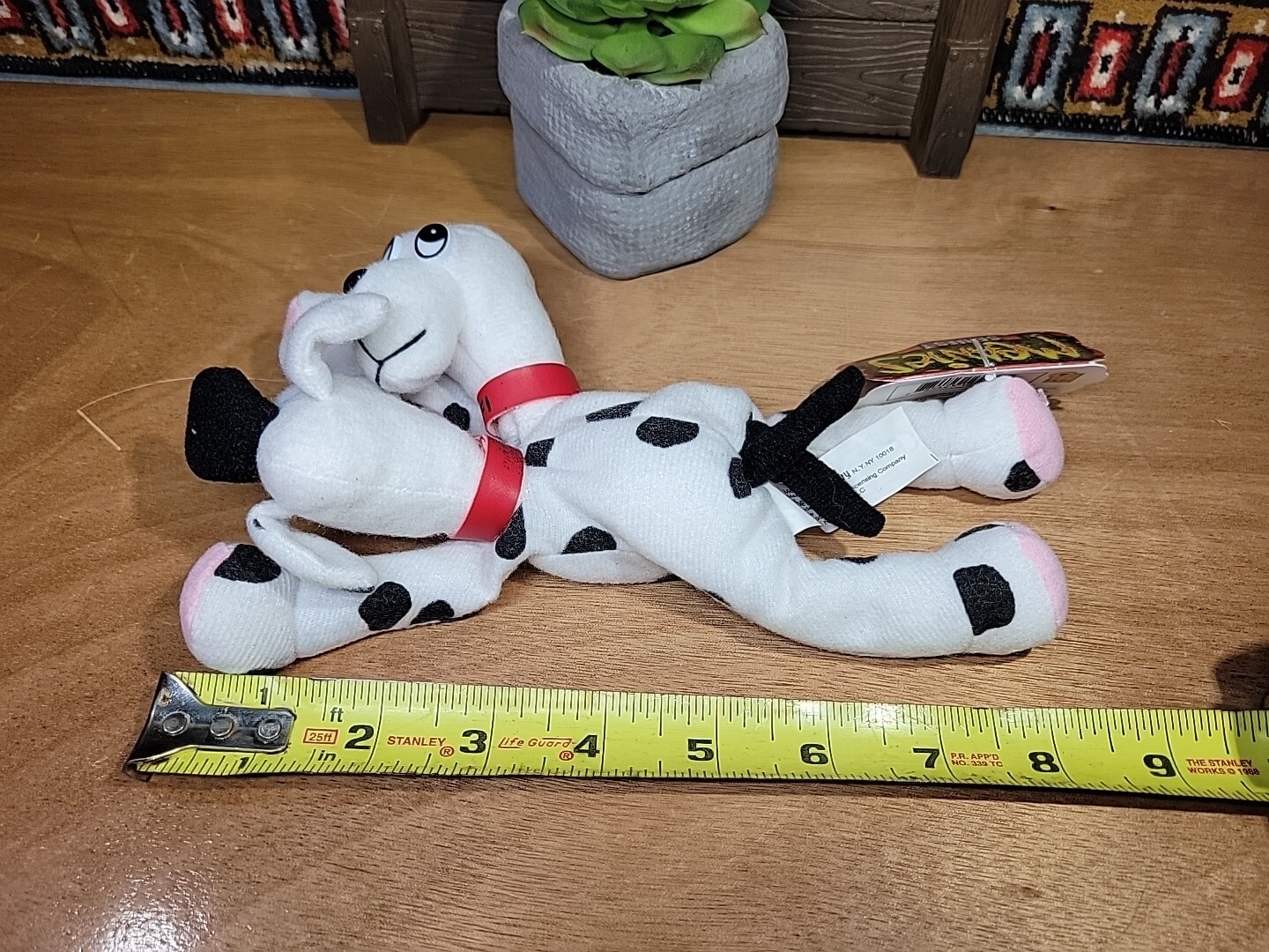New 1997 Meanies Series 1 Fi-Do The Dalmutation 2 Headed Dog Plush W/ Tag Topkat