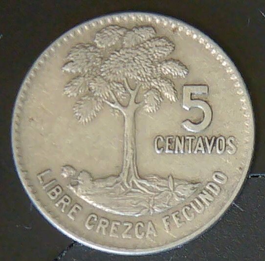 Guatemala 1967 5 Centavos