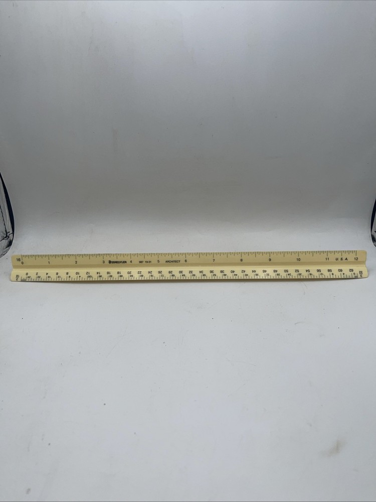Ruler Vintage 12" STAEDTLER MARS 987 19-31 Triangular Drafting Architects Scale