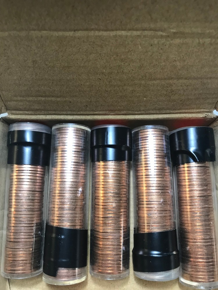 five rolls 1981 BU uncirculated cents