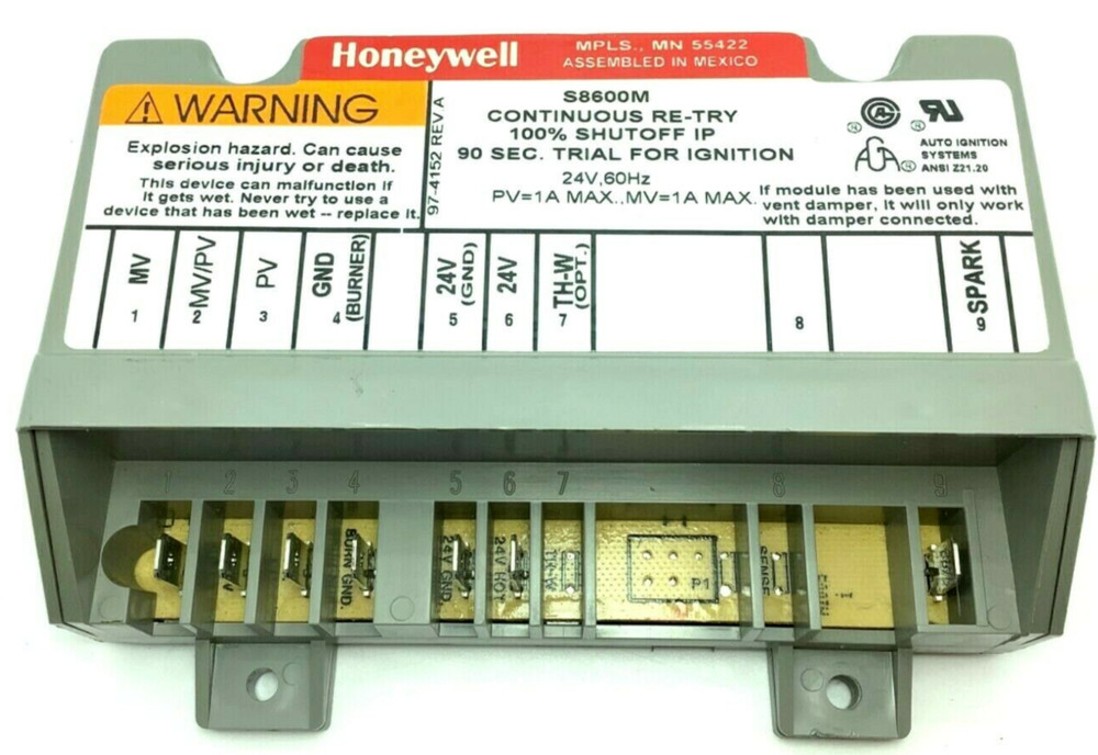 S8600M Honeywell Ignition Control Module Continuous Re-Try - EXCELLENT CONDITION