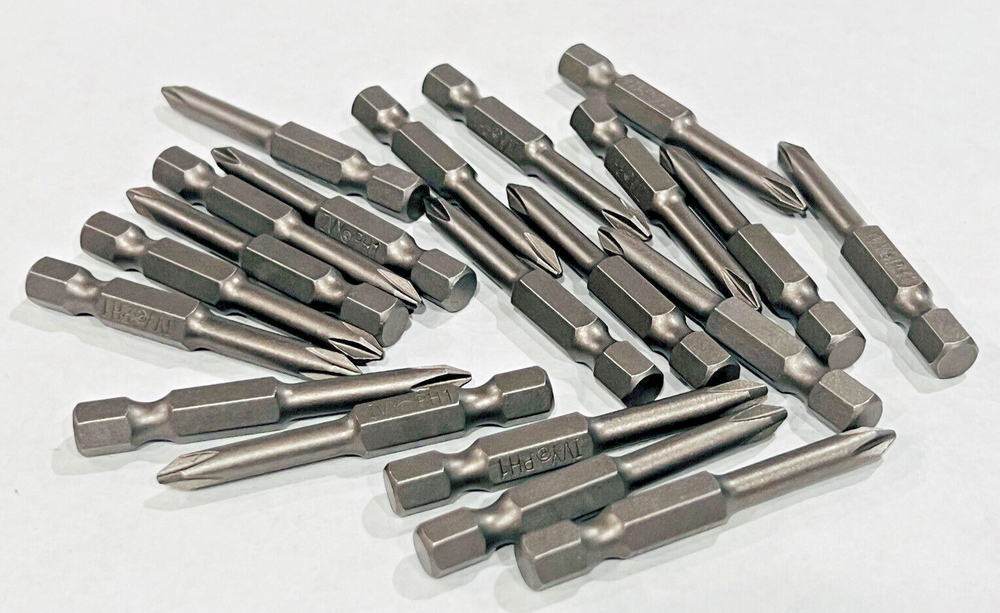 Ivy Classic #1 Power Bit 2" Phillips Screwdriver Bits 1/4" Hex Shank 20 Pack