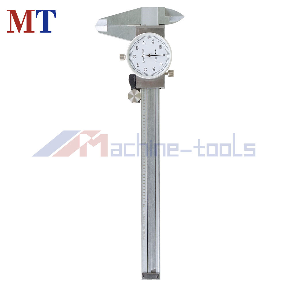 6 Inch Dial Caliper Shockproof Gauge 0.001" Of One Inch Stainless Steel