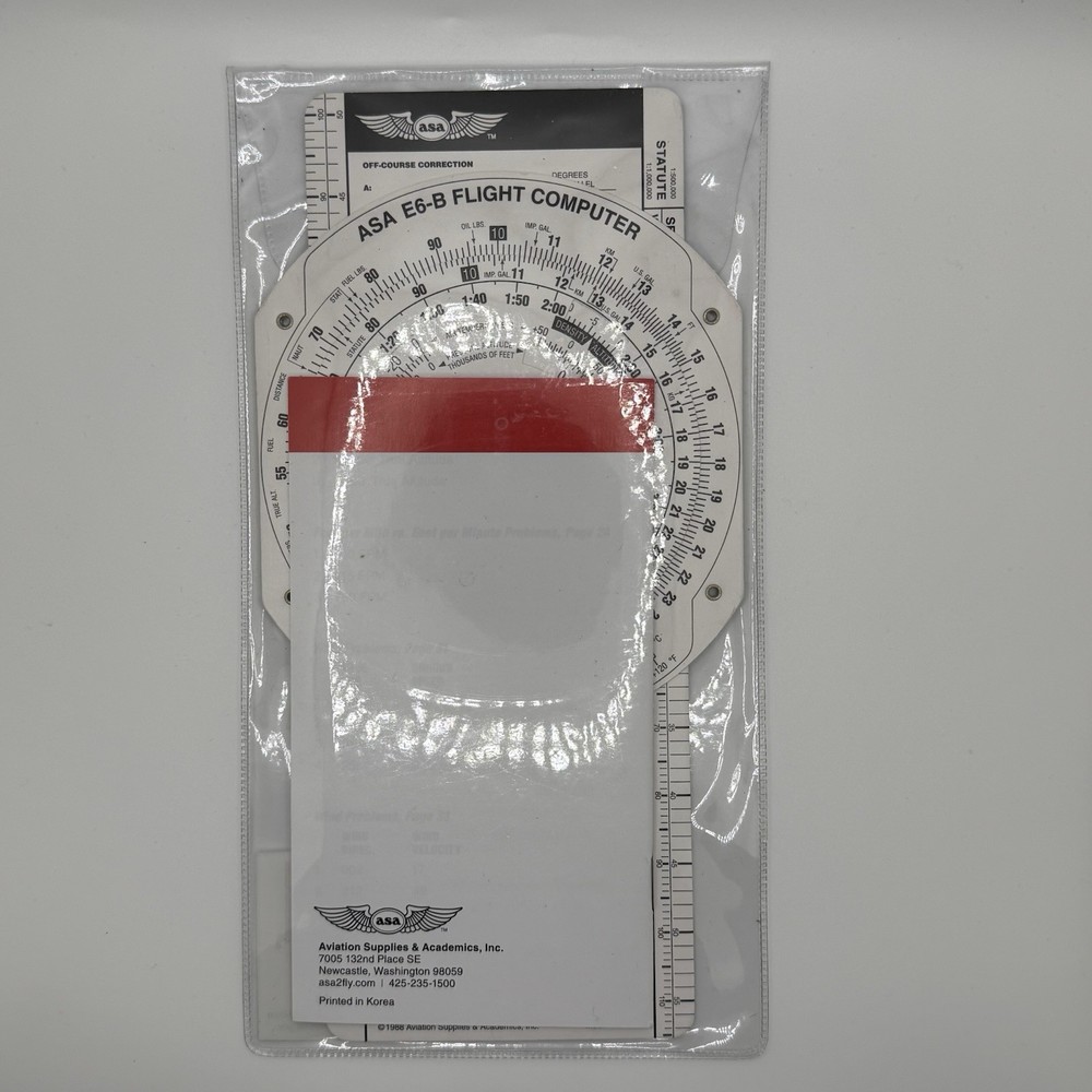 ASA E6-B Flight Computer with Instructions E6B Sealed