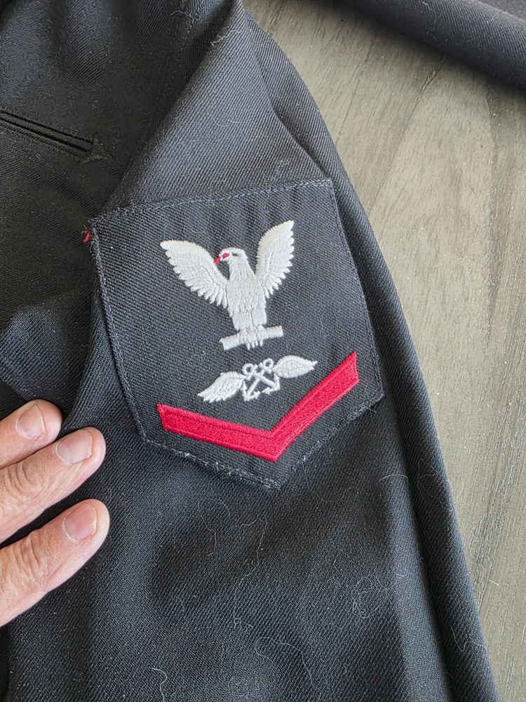 Vintage Navy Uniform Wool 2 Piece