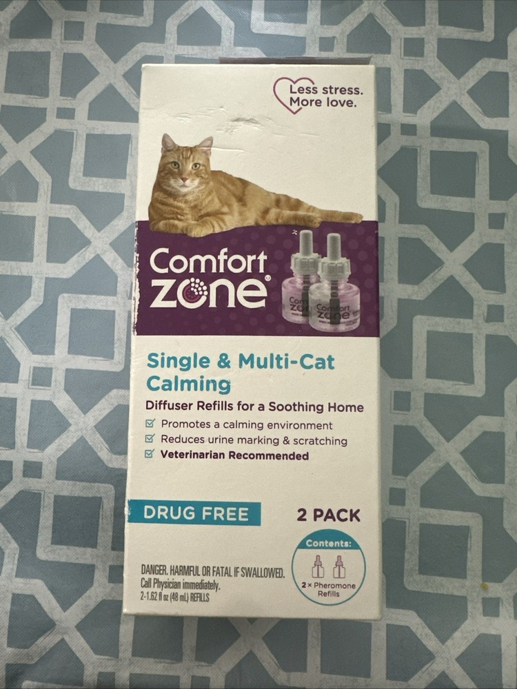 Comfort Zone Calming Diffuser Refills, single & Multi-Cat, 2pk