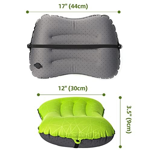 Camping Pillow, Lumbar Support, Ultralight/Comfortable/Ergonomic Pillow (Grey)
