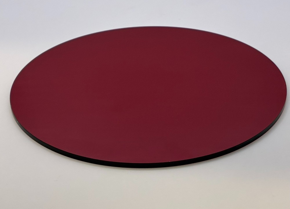 (2-Pack) Acrylic Circle Disc-1/8" thick-Red Transparent-4" Diameter