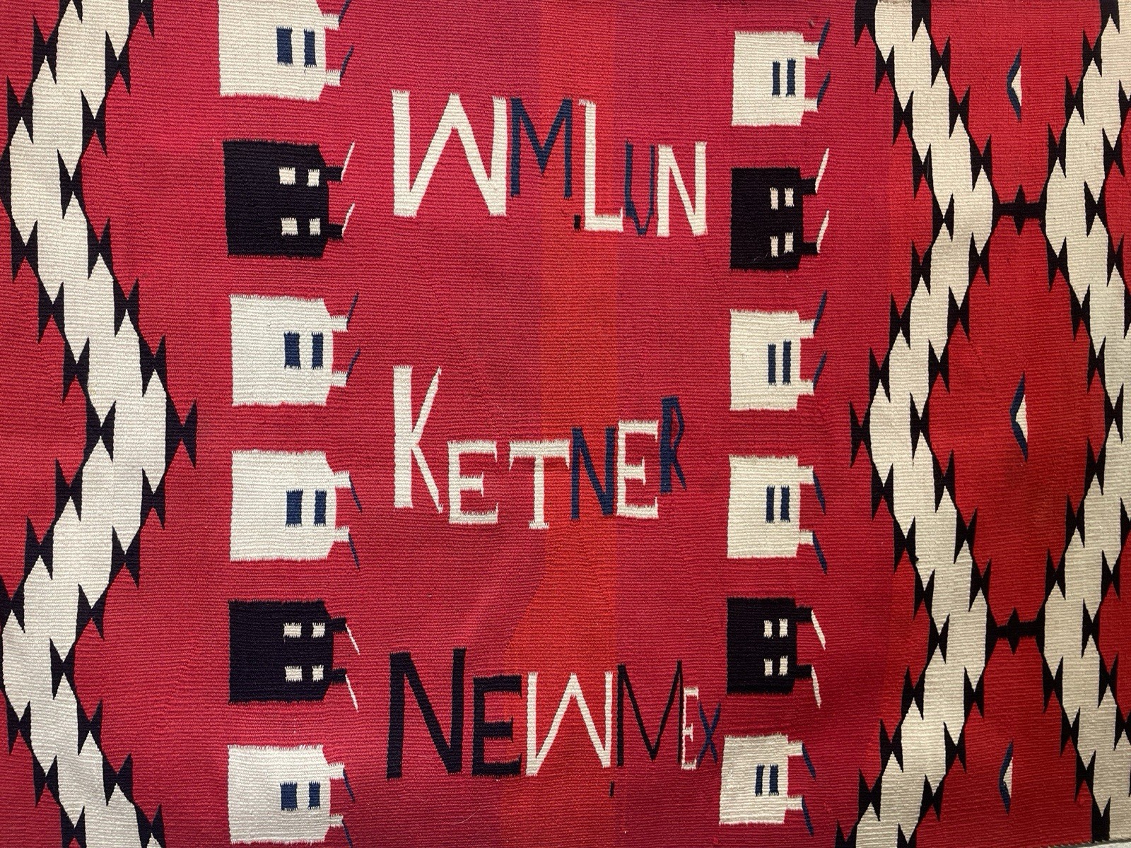 C. 1890s Native American Navajo Germantown Weaving, Ketner, New Mexico