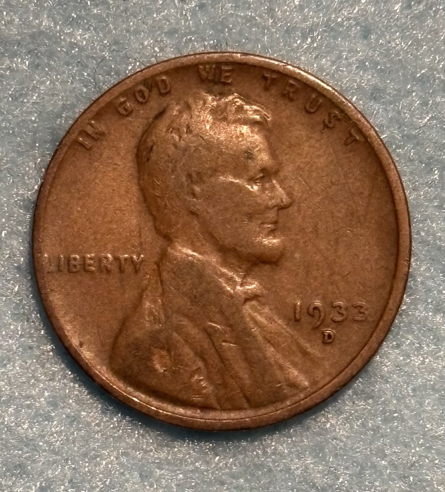 1933 D - Lincoln Wheat Penny - G/VG X-248