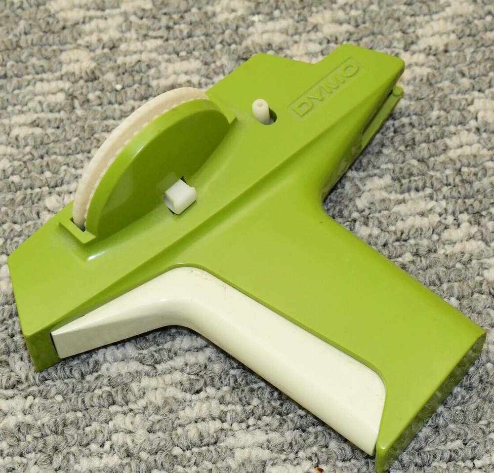Vintage Dymo Label Maker Printer - Green & White