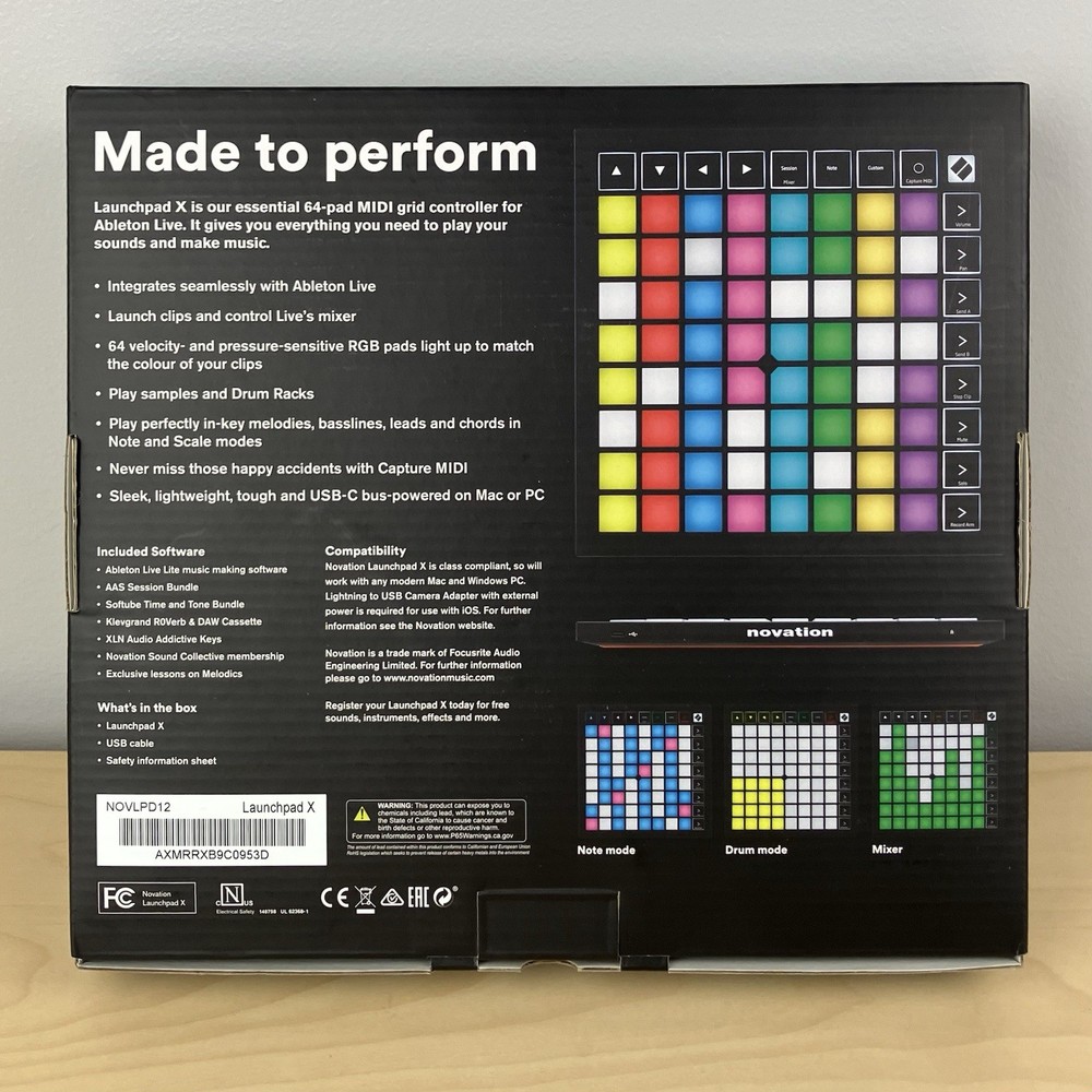 (BOX ONLY) Novation LaunchPad x Grid 64-Pad Midi Controller for Ableton Live