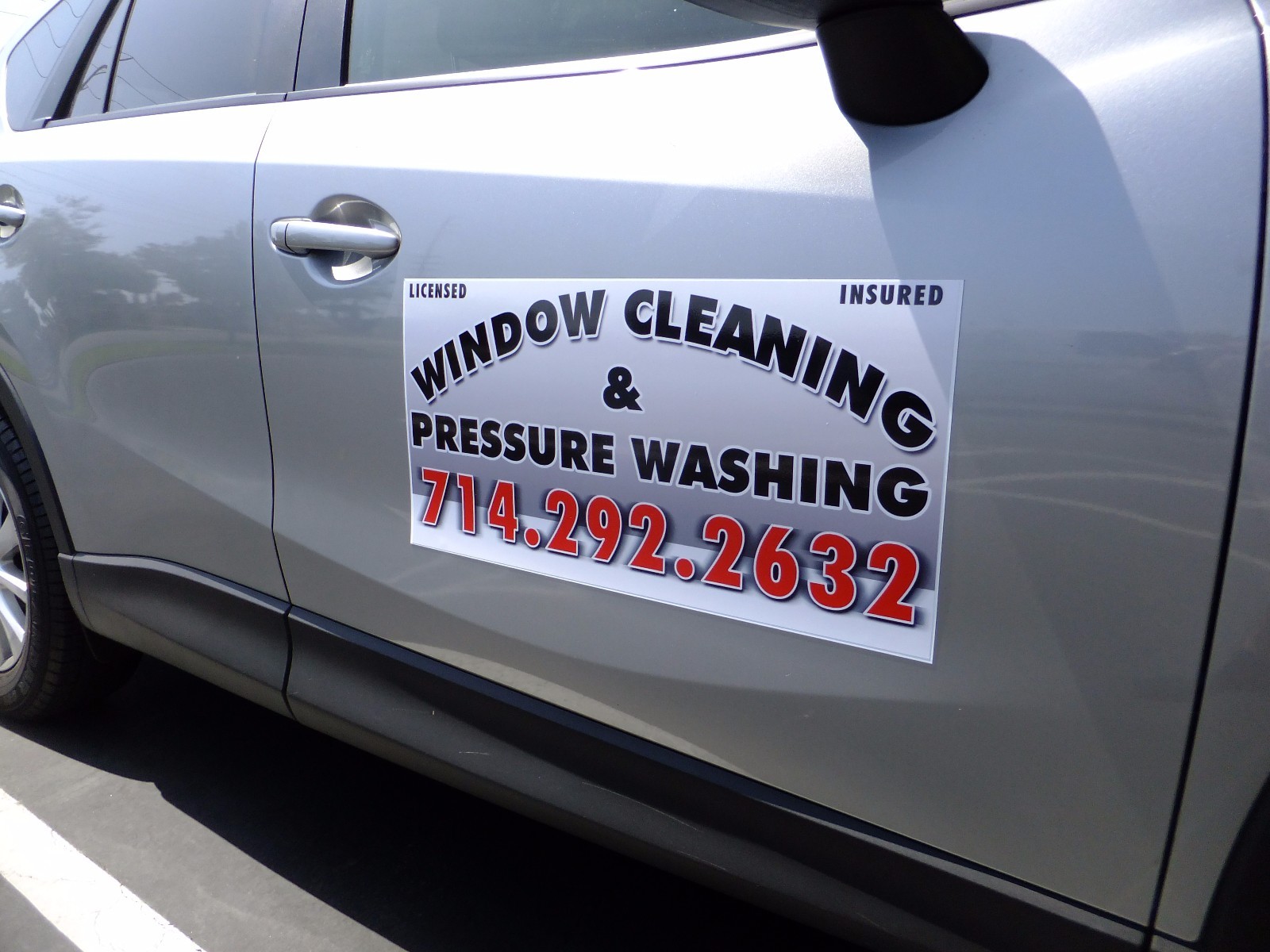 Car Magnets with Custom Graphics Door Signs Outdoor Pair Set 24" X 12" each